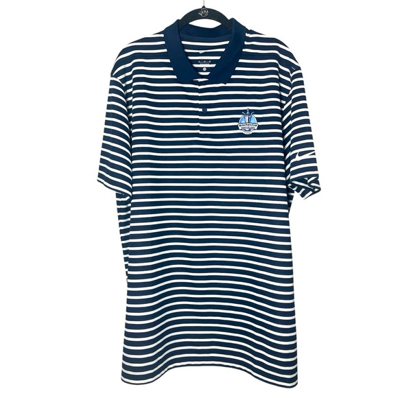 Nike NWT Stripped Dri-Fit Polo Size XL Senior PGA - Picture 1 of 7
